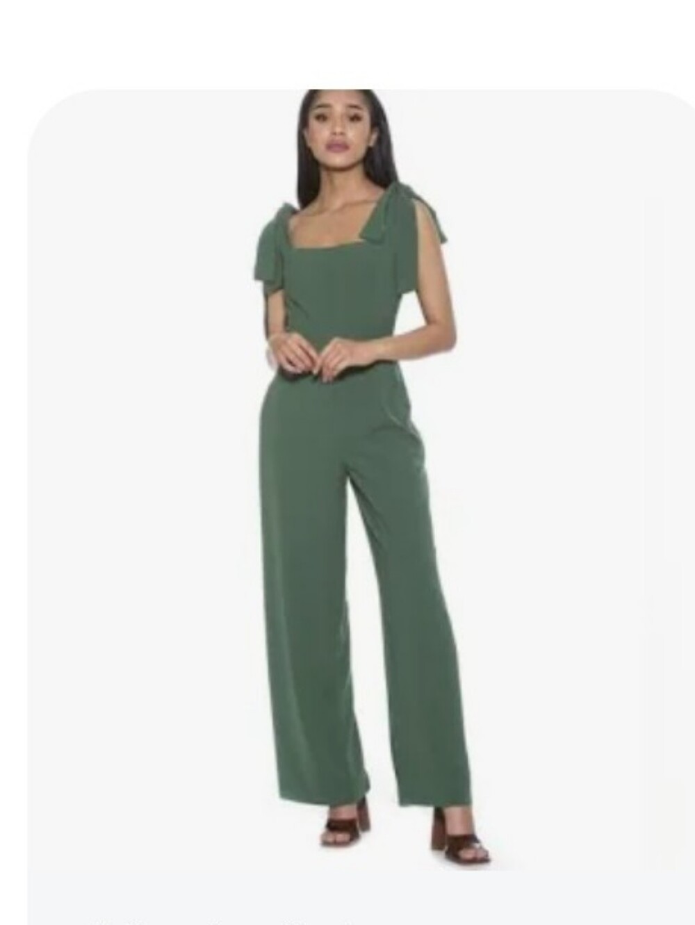 Alexia Admor Emerald Green Wide-Leg Jumpsuit